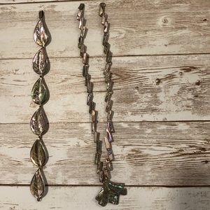 Vintage Mexican Silver/Abalone Bracelet & Necklace